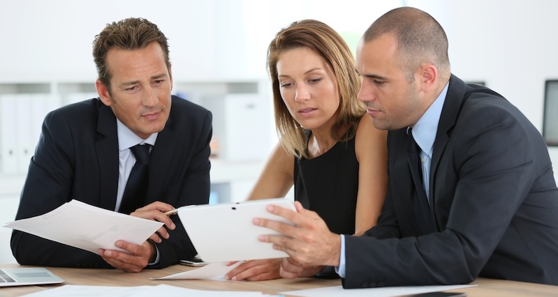 Attorney And His Clients Reviews Documents